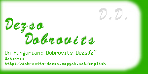 dezso dobrovits business card